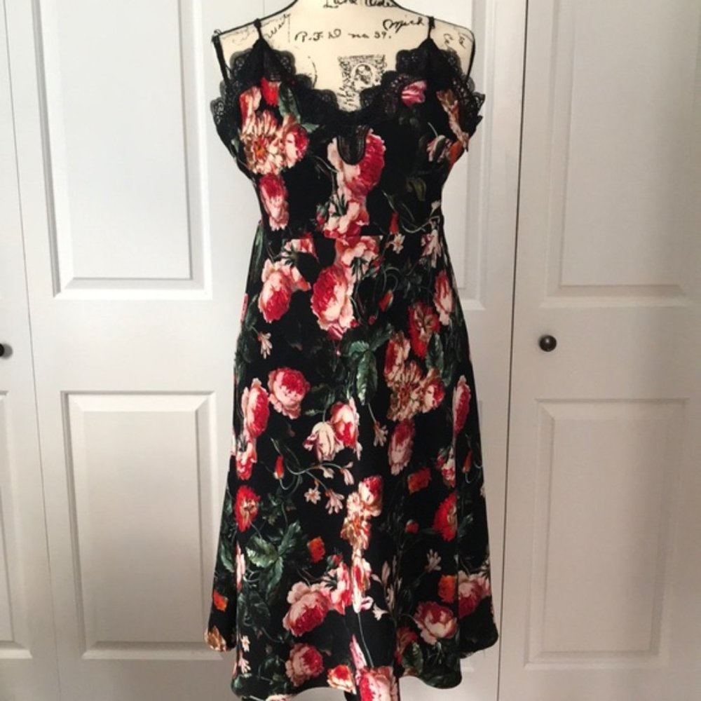 Anthropologie Foxiedox Autumnal Slip Dress PL